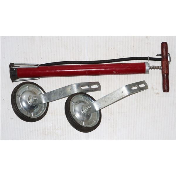BICYCLE PUMP SOLD WITH TRAINING WHEELS