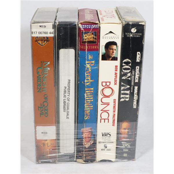 X5 VHS TAPES INCLUDES THE BEVERLY HILLBILLIES