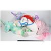 Image 1 : LOT OF 3 LARGE UNICORN STUFFED ANIMALS