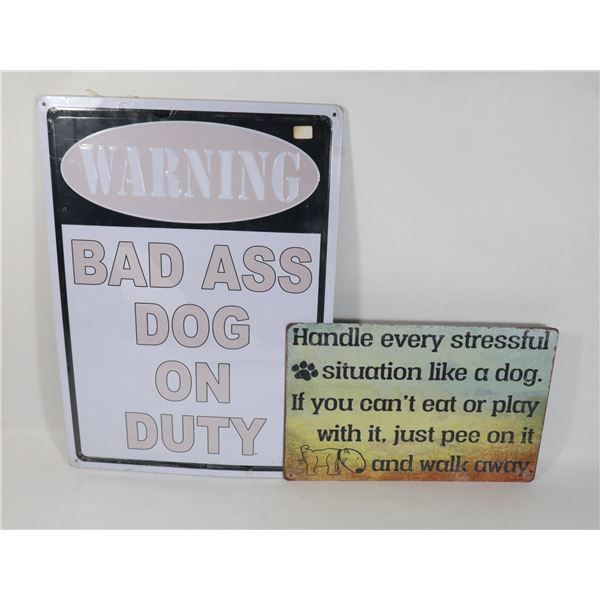 TWO METAL WALL ART PIECES, SOME SUN FADING