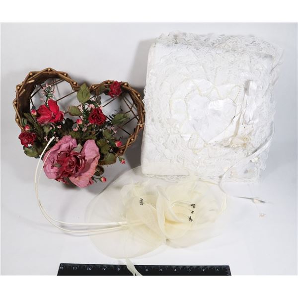 WEDDING ALBUM WITH FASCINATOR HAIR