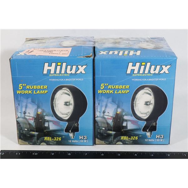 SET OF 2 5" RUBBER WORKS LAMPS