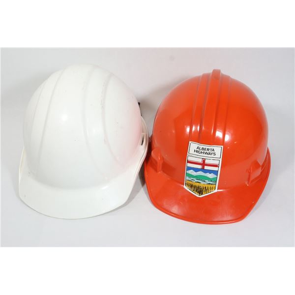 2 HARD HATS INCLUDING ALBERTA HIGHWAYS INSULATED