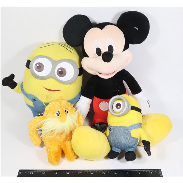 STUFFIES LOT MICKEY MOUSE, MINIONS, AND DR SEUSS