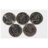 Image 2 : SET OF 5 CANADIAN QUARTERS. MIXED COLORS &