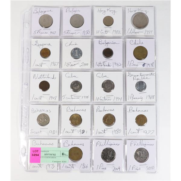 20 COINS 11 COUNTRIES