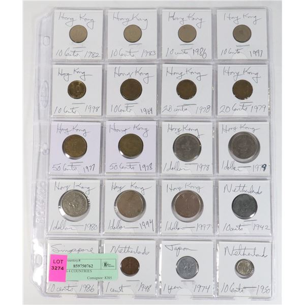 20 COINS 4 COUNTRIES