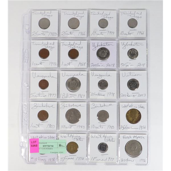 20 COINS 7 COUNTRIES