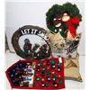 Image 1 : 2 HOLIDAY WREATHS SOLD WITH CHRISTMAS THEME