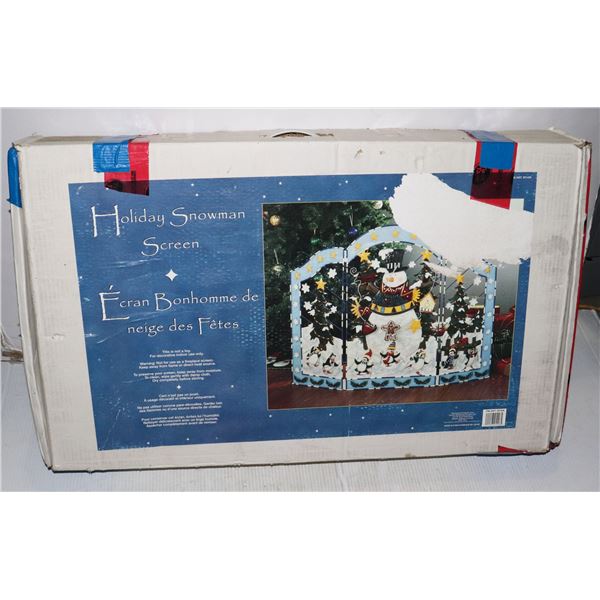HOLIDAY SNOWMAN SCREEN CHRISTMAS DECORATION