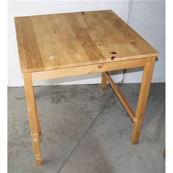 SMALL WOOD TABLE, SOME STAINS TO TOP