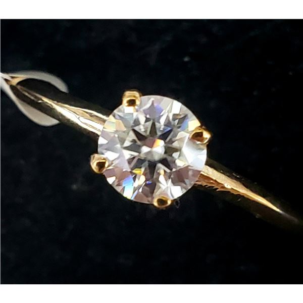 10K YELLOW GOLD MOISSANITE(0.5CT) RING