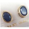 Image 1 : 14K YELLOW GOLD SAPPHIRE(2.8CT) EARRINGS