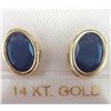 Image 2 : 14K YELLOW GOLD SAPPHIRE(2.8CT) EARRINGS
