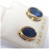 Image 3 : 14K YELLOW GOLD SAPPHIRE(2.8CT) EARRINGS