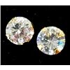 Image 1 : 14K YELLOW GOLD CUBIC ZIRCONIA EARRINGS