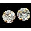Image 2 : 14K YELLOW GOLD CUBIC ZIRCONIA EARRINGS