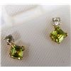 Image 1 : 10K YELLOW GOLD PERIDOT(0.4CT) DIAMOND(0.06CT)