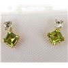 Image 2 : 10K YELLOW GOLD PERIDOT(0.4CT) DIAMOND(0.06CT)