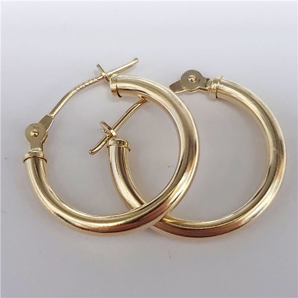 14K YELLOW GOLD 0.67G HOOP 0.5" EARRINGS