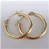Image 1 : 14K YELLOW GOLD 0.67G HOOP 0.5" EARRINGS