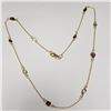 Image 1 : SILVER GENUINE MULTI GEMSTONE 18" NECKLACE