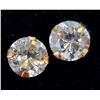 Image 2 : 14K YELLOW GOLD CUBIC ZIRCONIA EARRINGS