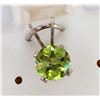 Image 1 : SILVER PERIDOT(0.5CT) PENDANT, MADE IN CANADA