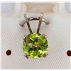 Image 2 : SILVER PERIDOT(0.5CT) PENDANT, MADE IN CANADA