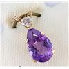 Image 2 : 10K YELLOW GOLD AMETHYST(0.7CT) PENDANT