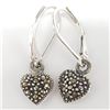 Image 1 : SILVER MACASITE EARRINGS