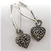 Image 2 : SILVER MACASITE EARRINGS