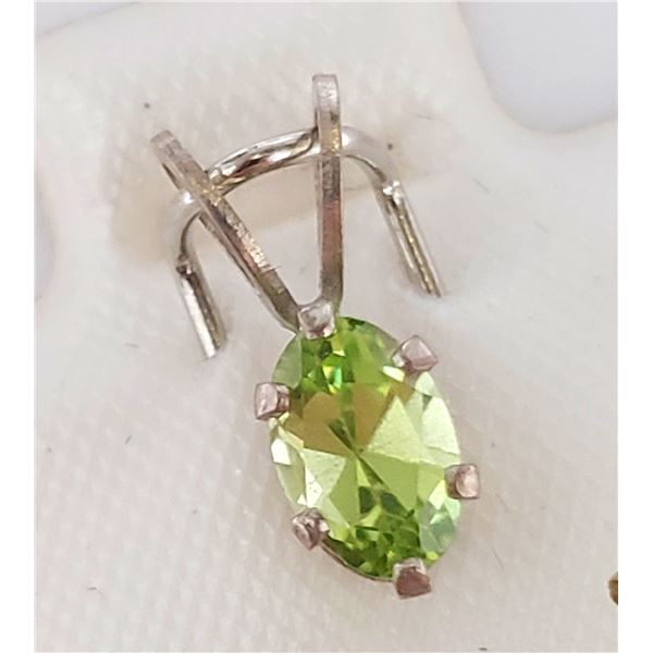 SILVER PERIDOT PENDANT, MADE IN CANADA
