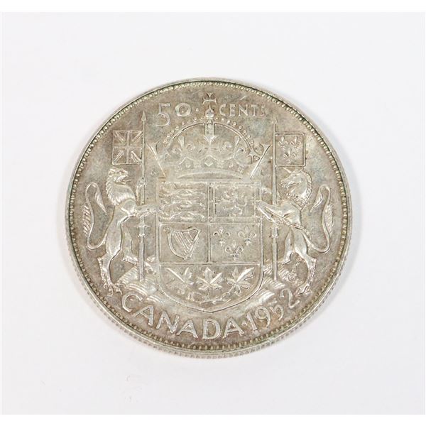 SILVER CANADIAN 50CENT 1952( 11.5GCT) COIN