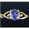 Image 2 : 10K YELLOW GOLD TANZANITE(0.6CT) RING
