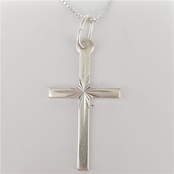 SILVER CROSS NECKLACE