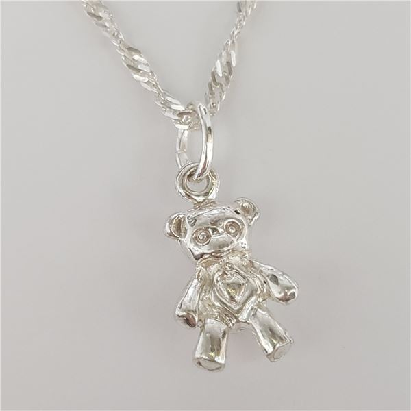 SILVER BEAR NECKLACE