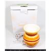 Image 1 : PARTYLITE ORANGE & RED STRIPE WARMER