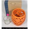 Image 2 : PARTYLITE ORANGE WAVES VOTIVE HOLDER