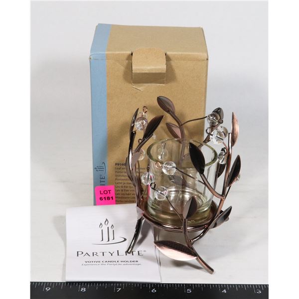PARTYLITE LEAF & BERRY VOTIVE HOLDER