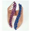 Image 2 : SILVER COLOR CZ ROSE GOLD PLATED RING