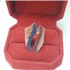 Image 3 : SILVER COLOR CZ ROSE GOLD PLATED RING