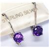 Image 1 : SILVER AMETHYST EARRINGS, MADE IN CANADA