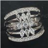 Image 1 : SILVER CUBIC ZIRCONIA RING SIZE 6.75