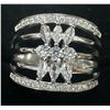 Image 2 : SILVER CUBIC ZIRCONIA RING SIZE 6.75
