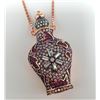 Image 1 : SILVER COLOR PERFUME DECANTER NECKLACE