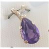 Image 1 : 10K YELLOW GOLD AMETHYST(0.7CT) MOONSTONE