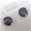 Image 2 : 10K WHITE GOLD BLACK MOISSANITE(1.9CT) EARRINGS