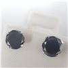 Image 3 : 10K WHITE GOLD BLACK MOISSANITE(1.9CT) EARRINGS