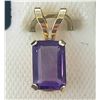 Image 2 : 14K YELLOW GOLD AMETHYST PENDANT, MADE IN CANADA
